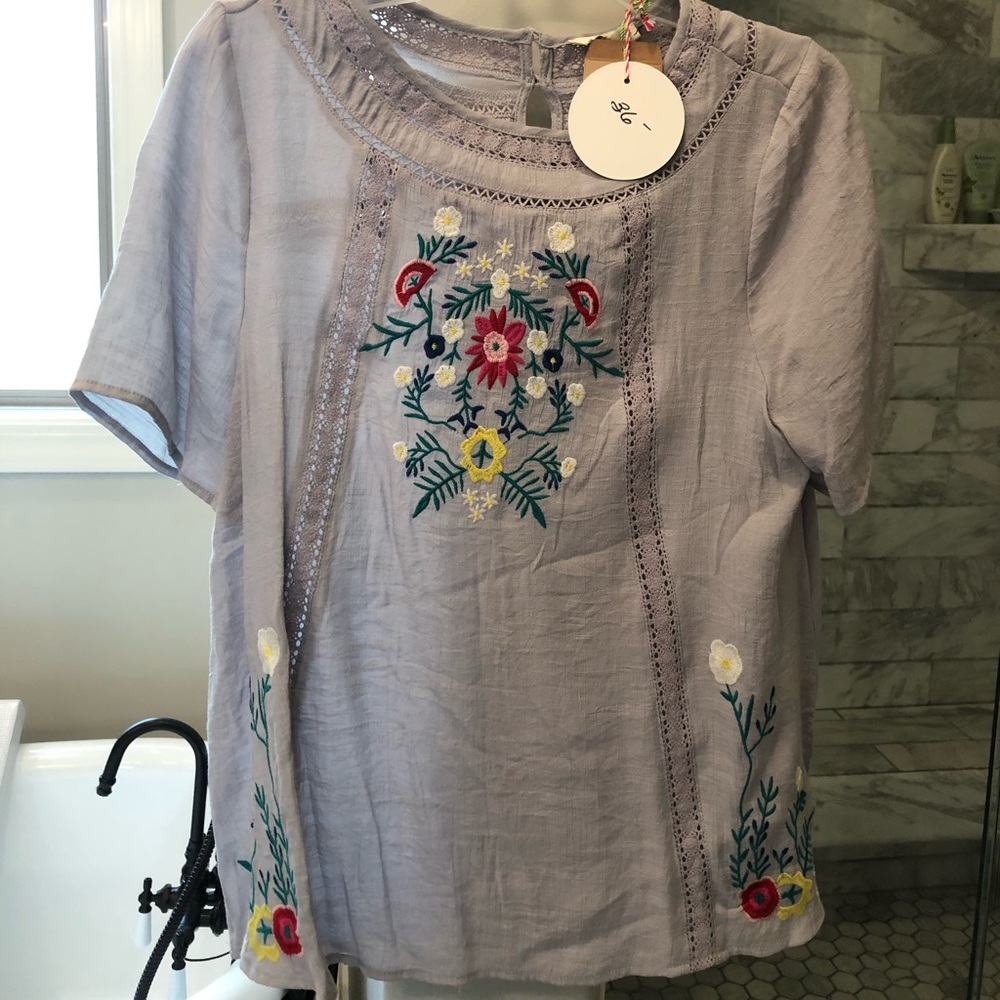 Umgee boho embroidery top